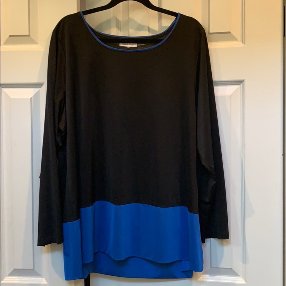 Plus Size Color. Block Calvin Klein Top